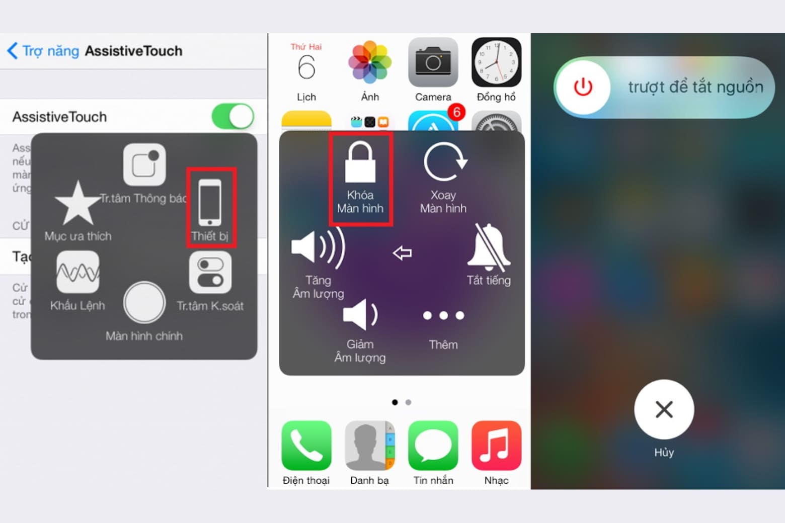 Tắt nguồn điện thoại khi nút nguồn hỏng