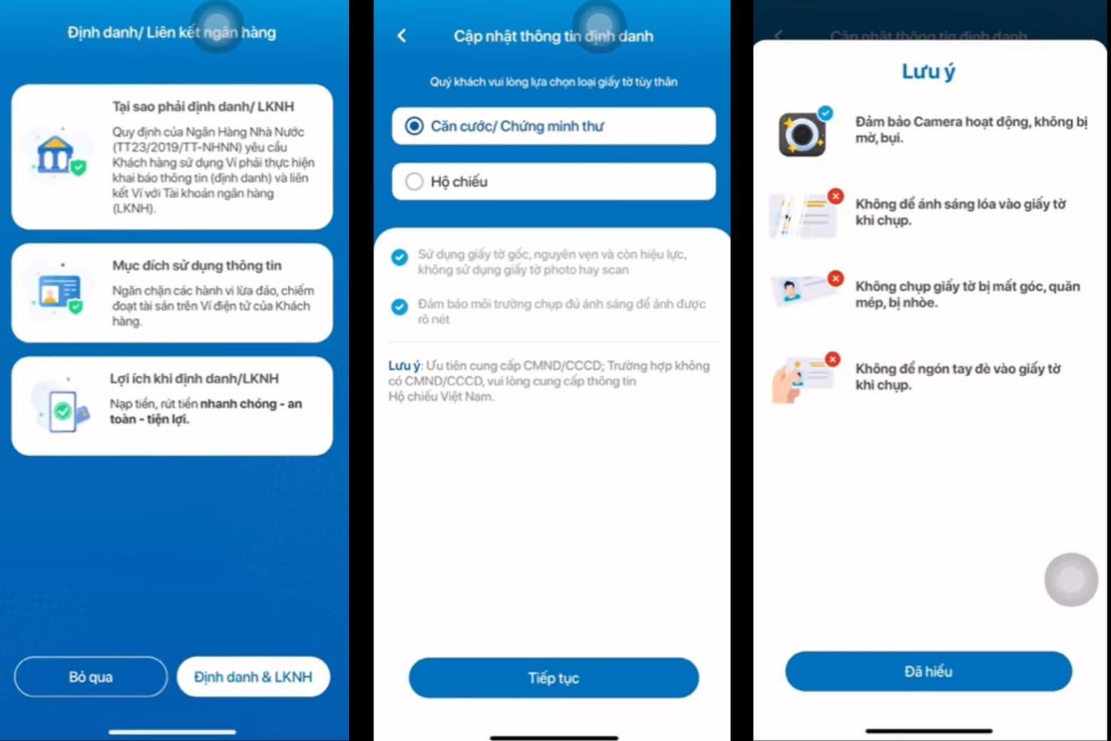 VNPAY là gì? Hướng dẫn đăng ký và định danh ví VNPAY từ A–Z 12 Chụp giấy tờ tùy thân
