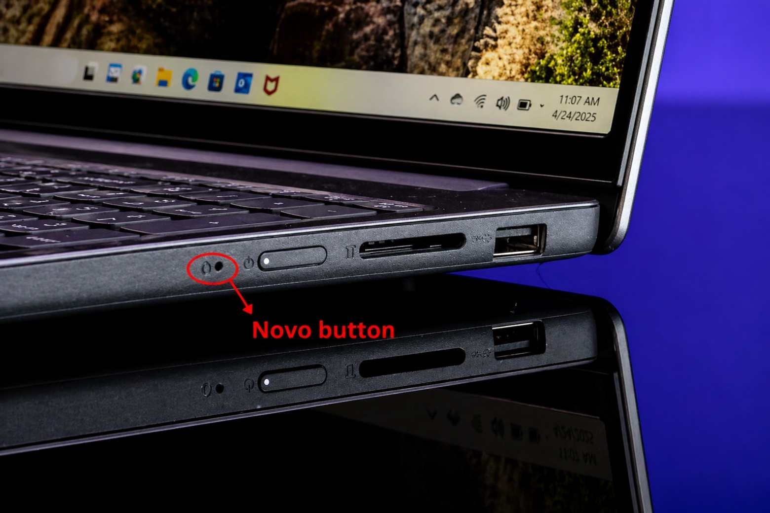 Boot Lenovo nút Novo truy cập menu cứu hộ hệ thống