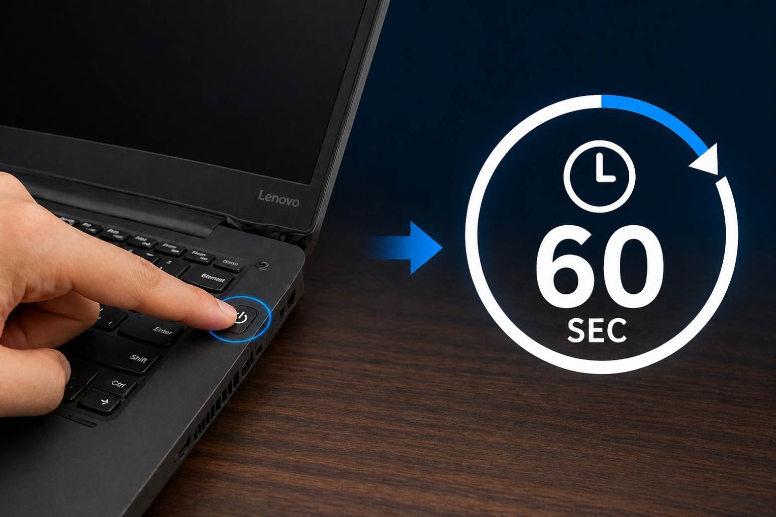 Boot Lenovo xả tĩnh điện giữ nút nguồn 60 giây