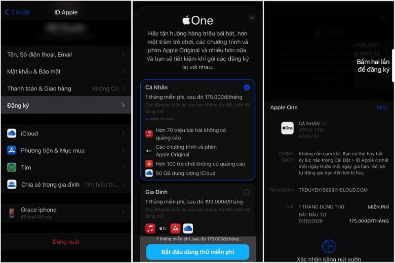 Apple One là gì? Bảng giá 2026 và cách để không bị tính phí 2 lần 10 Cách đăng ký Apple one