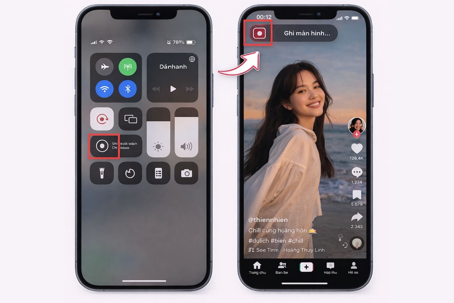 Hướng dẫn cách lưu video trên Tiktok về điện thoại nhanh gọn, không dính logo 10 Phương án dự phòng: Ghi màn hình dành cho video bị khóa gắt gao