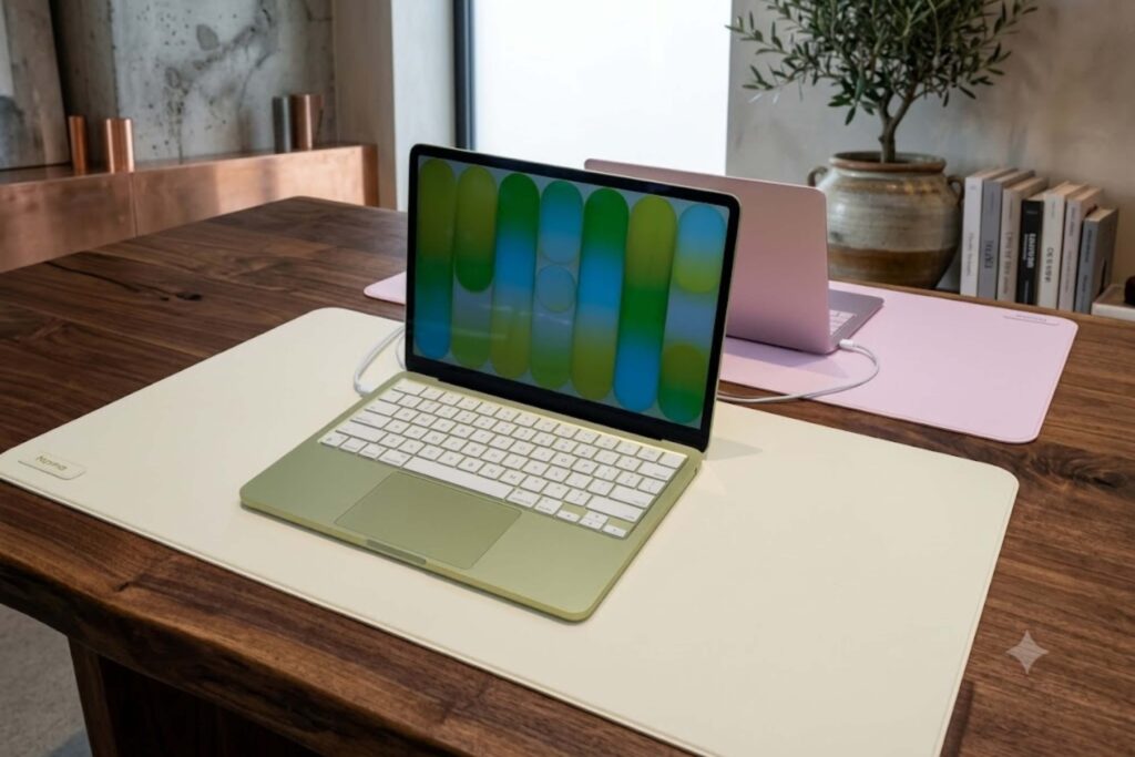 Đánh giá thiết kế MacBook Neo chi tiết và những điểm cần đánh đổi 11 Màn hình không notch tạo cảm giác liền mạch nhưng viền màn hình còn khá dày.