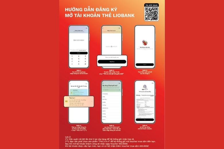 Mở Thẻ Đa Năng Liobank Tại Di Động Việt: Nhận Ngay Bộ Voucher Mua Sắm Đến 500K 6 hướng dẫn mở thẻ đa năng liobank tại Di Động Việt