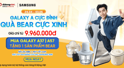 Sắm Galaxy A37 & A57 tại Di Động Việt: Nhận ngay bộ quà Bear cực đỉnh