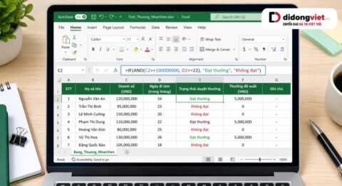 Hàm AND trong Excel