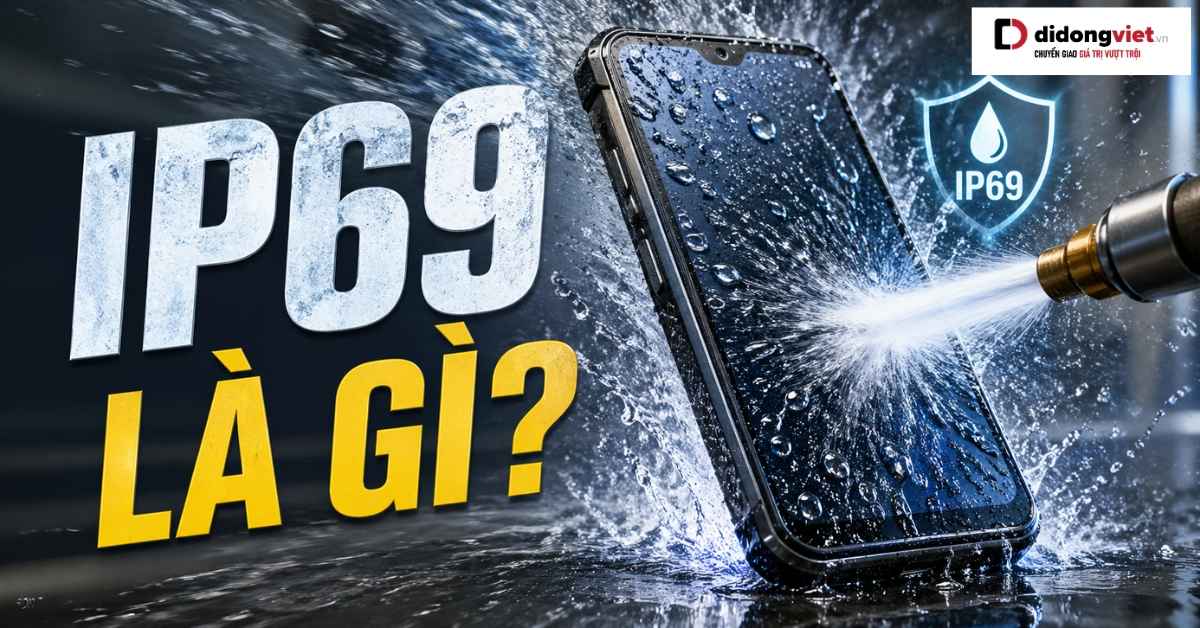 Chuẩn IP69 là gì? So sánh IP69 và IP68 trên điện thoại