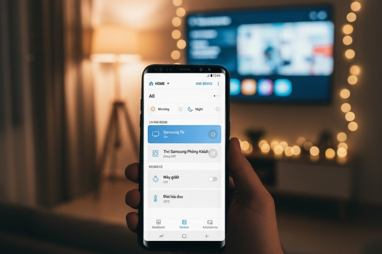 Cách kết nối điện thoại với tivi Samsung đơn giản, nhanh nhất 2026 15 kết nối điện thoại với tivi Samsung qua ứng dụng SmartThings