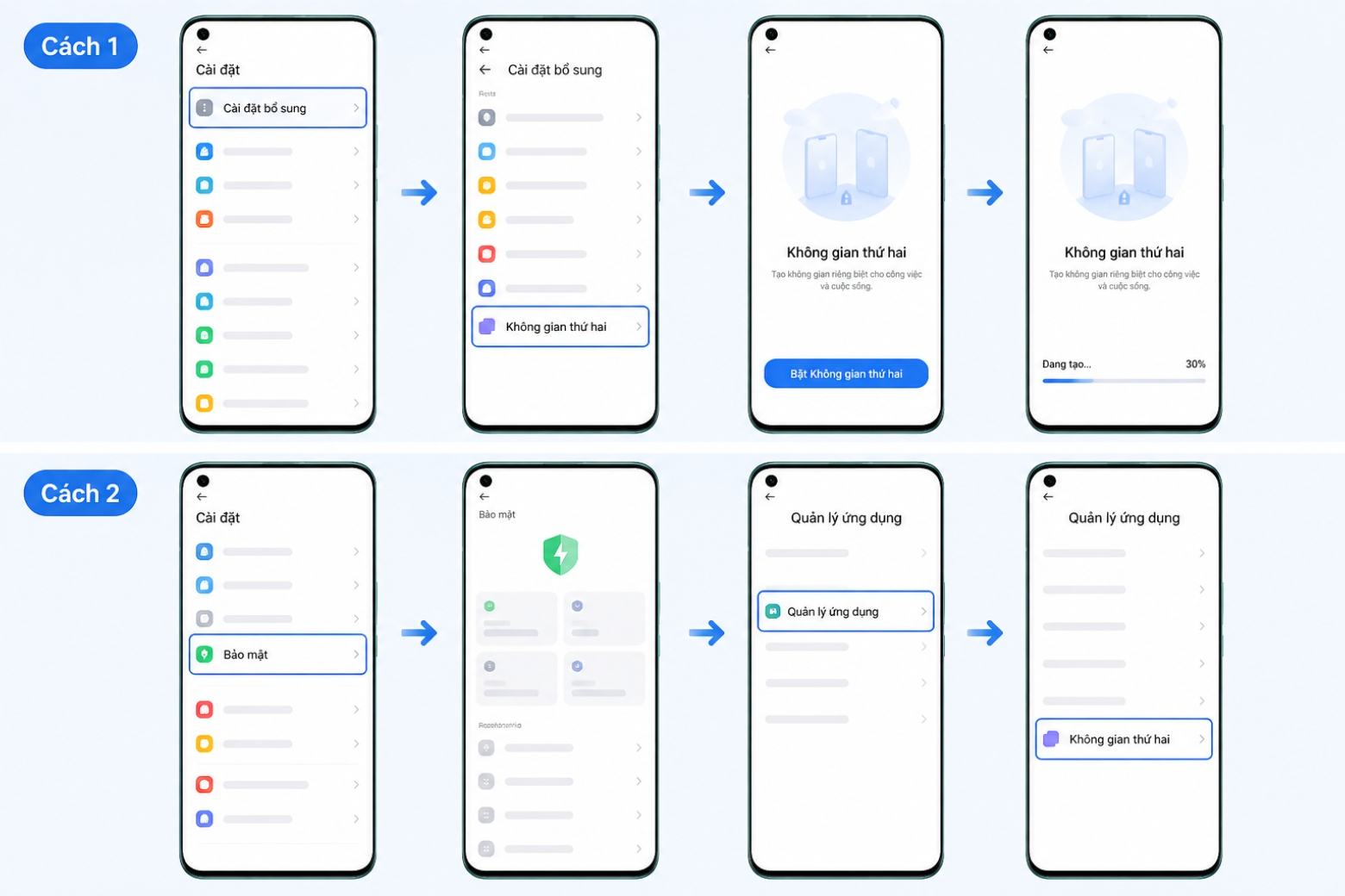 Cách sử dụng không gian thứ 2 Xiaomi: Bật, tắt và tối ưu bảo mật 9 Không gian thứ 2 Xiaomi bật trên hyperos
