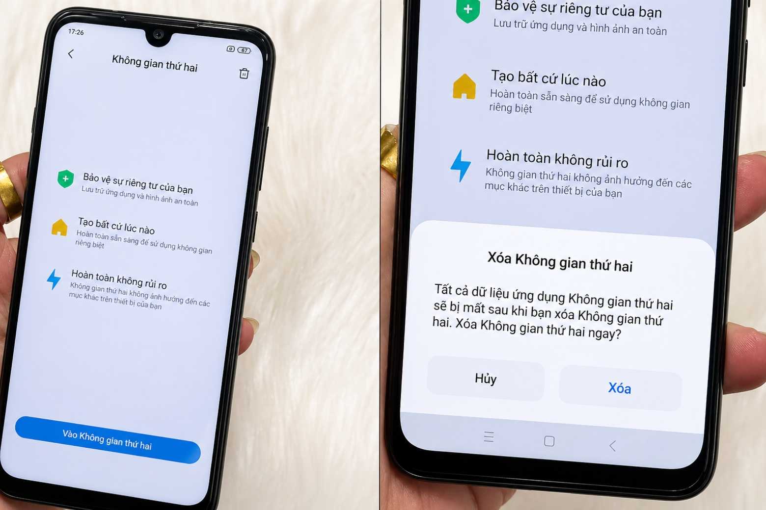 Cách sử dụng không gian thứ 2 Xiaomi: Bật, tắt và tối ưu bảo mật 12 Không gian thứ 2 Xiaomi xóa dữ liệu an toàn