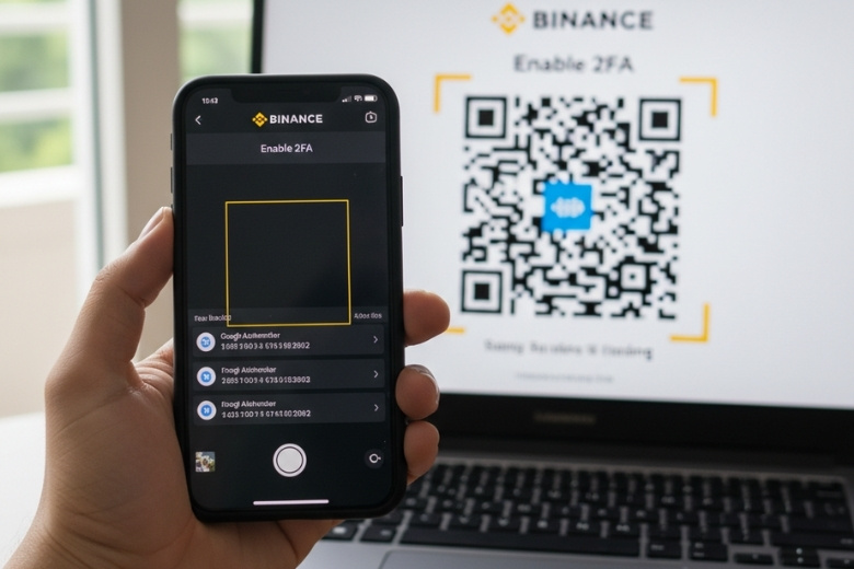 Google Authenticator là gì? Hướng dẫn cài đặt và chuyển mã an toàn khi đổi máy 10 dùng điện thoại quét mã QR để thiết lập Google Authenticator