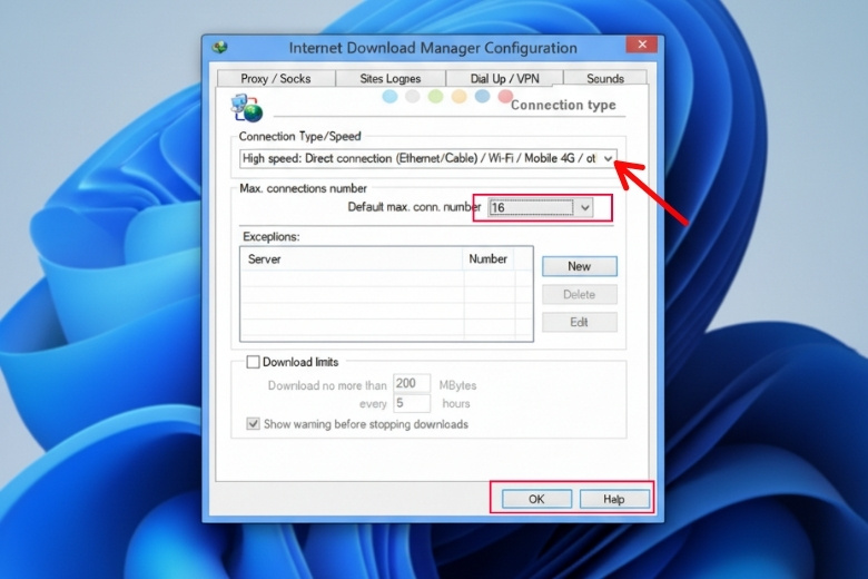 IDM (Internet Download Manager) là gì? Tính năng, Bảng giá và Phần mềm thay thế 13 hướng dẫn chọn mức giới hạn kết nối 16 để tăng tốc tải file
