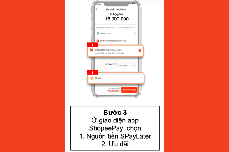 Sắm Công Nghệ Thả Ga - Giảm Ngay 5% Tối Đa 500.000Đ Khi Thanh Toán Qua SPayLater Tại Di Động Việt 17 các bước thanh toán SPayLater tại Di Động Việt