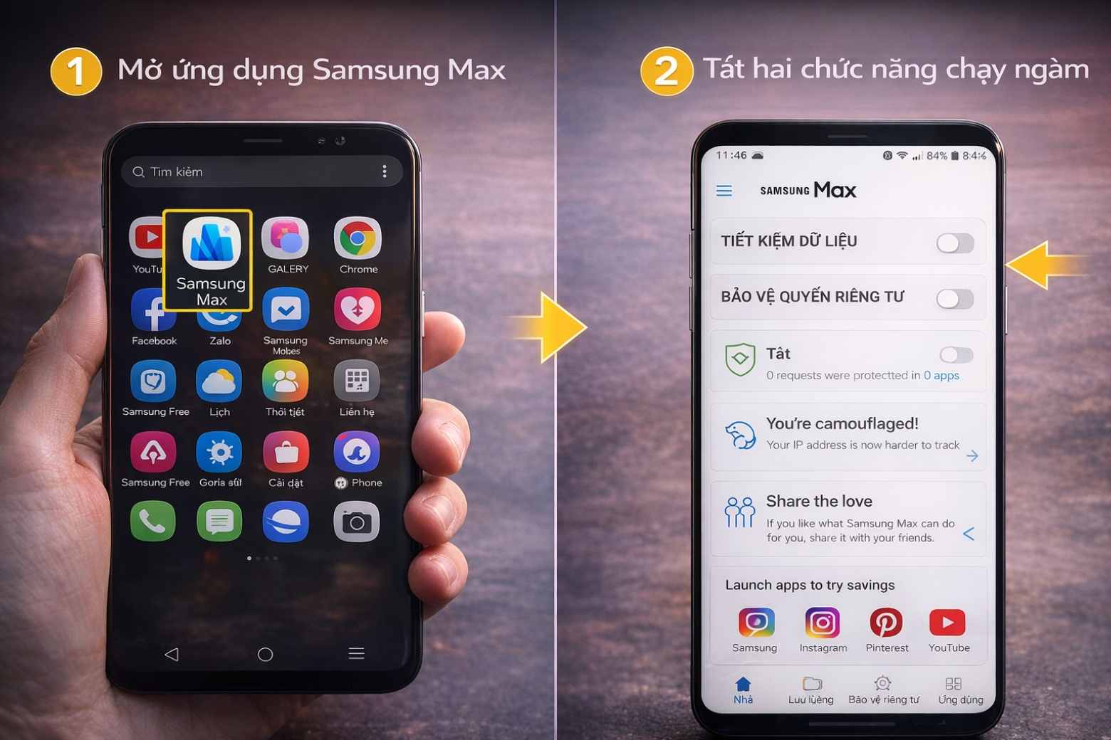 Samsung Max là gì? Hướng dẫn cách tắt và xóa khỏi máy Samsung 8 samsung max là gì cách tắt tiết kiệm dữ liệu trên One UI