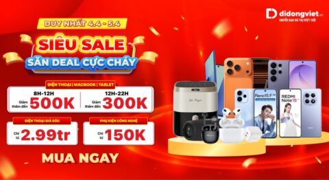 Siêu Sale Ngày Đôi 4.4 – 5.4: Săn deal cực cháy tại di động việt siêu sale ngày đôi 4.4 Di Động Việt