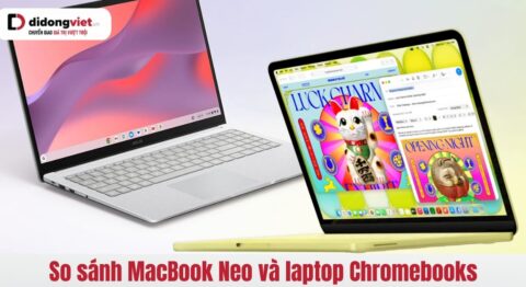 so sánh MacBook Neo và laptop Chromebooks