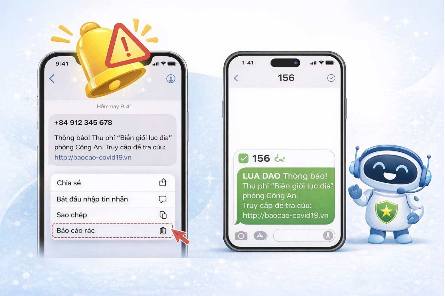 Tin nhắn rác, spam tin nhắn là gì? Cách nhận diện và 3 cấp độ chặn triệt để 11 Báo cáo tin nhắn lừa đảo qua tổng đài quốc gia 156
