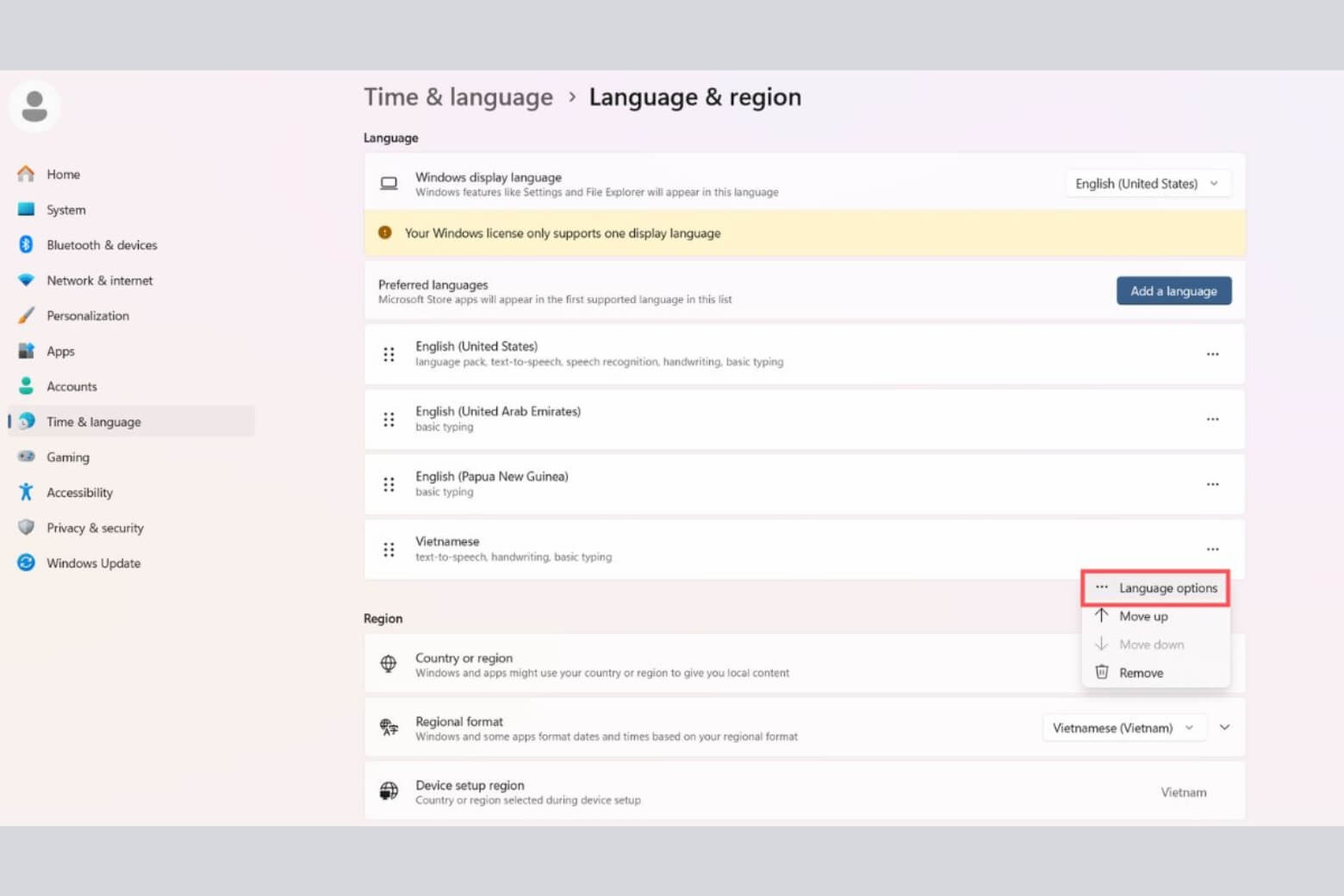 Telex là gì? Cách cái đặt trên điện thoại và máy tính chi tiết 22 telex là gì mở tùy chọn ngôn ngữ Vietnamese