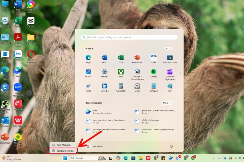 Taskbar là gì? Cách tùy chỉnh và xử lý lỗi thanh tác vụ trên Windows 6 Taskbar nút Start và khu vực tìm kiếm