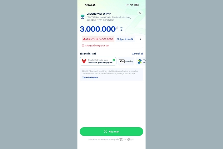 Sắm Đồ Công Nghệ, Chốt Đơn Gia Dụng – Nhận Ưu Đãi Đậm khi thanh toán ZaloPay tại Di Động Việt 5 thanh toan zalo pay didongviet ngan hang ma uu dai