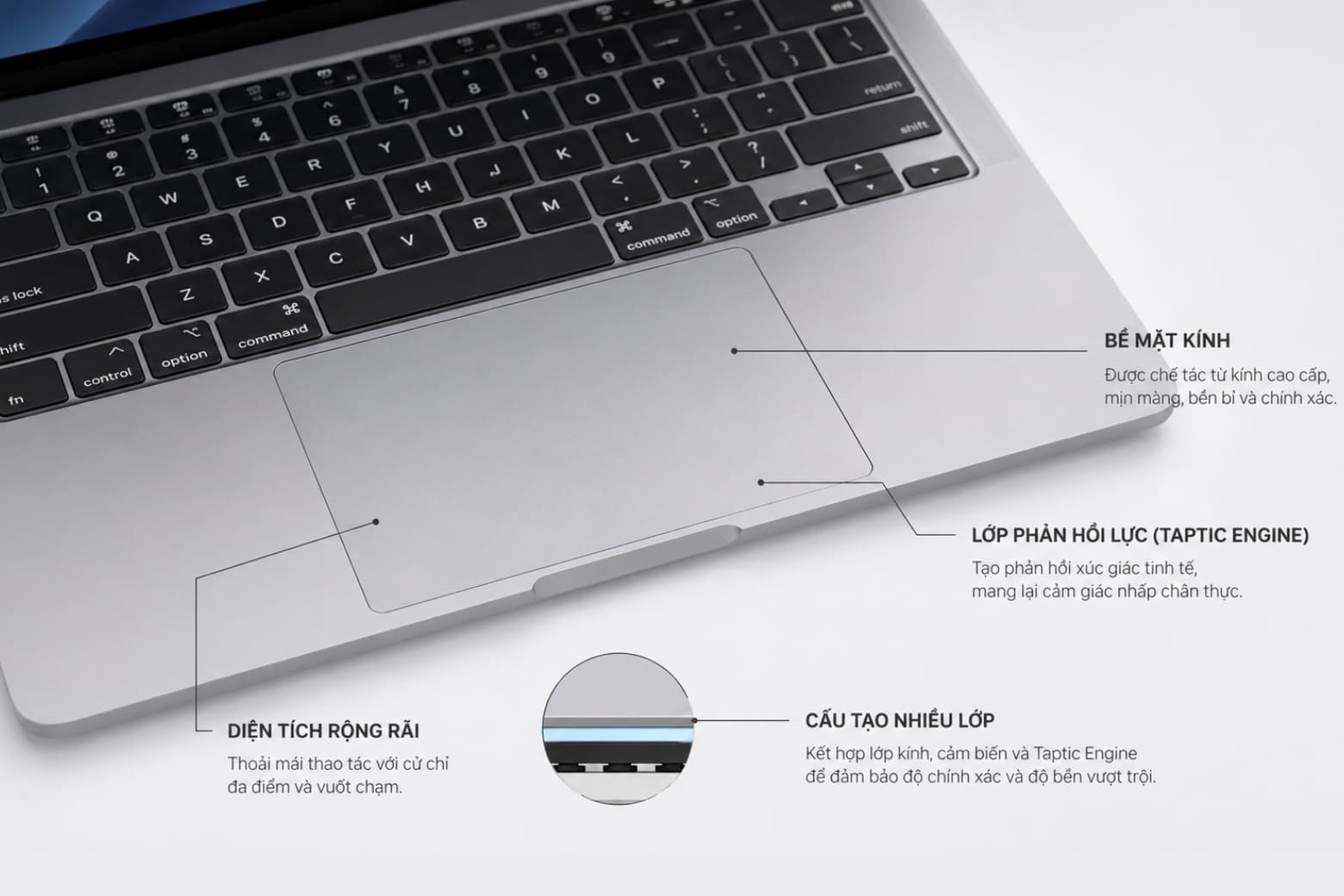 Trackpad là gì? Tìm hiểu công nghệ Force Touch và cách tối ưu thao tác trên MacBook 5 Bản chất Trackpad là gì và sự khác biệt với Touchpad