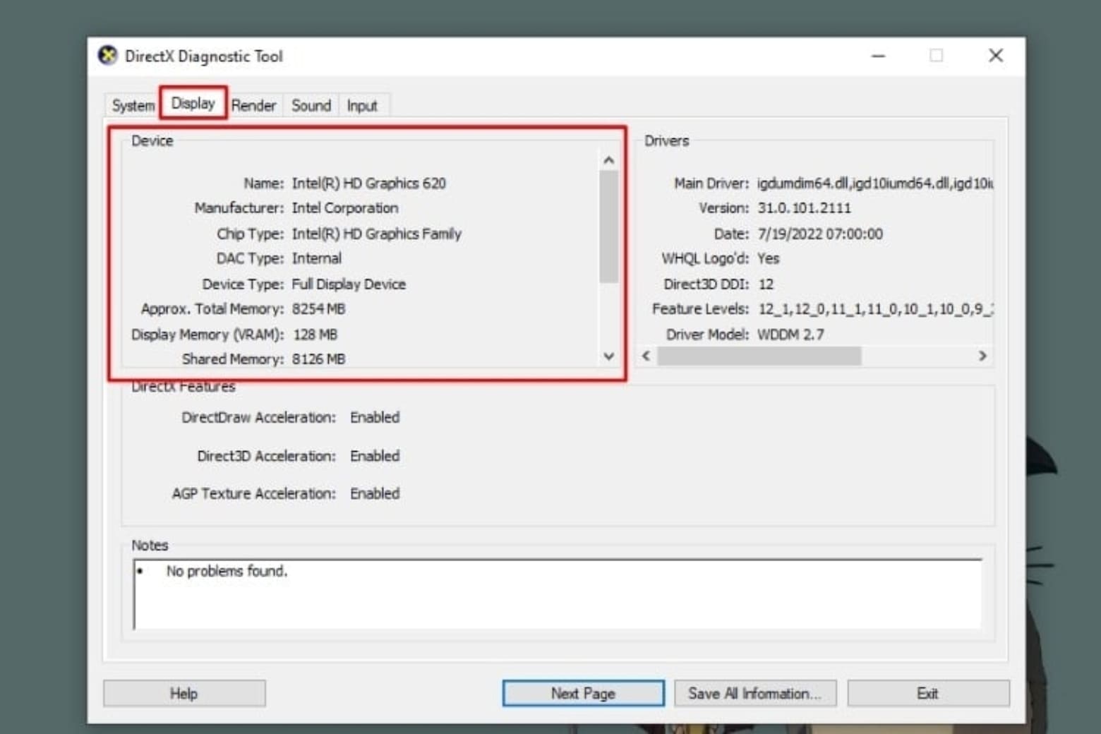 VGA là gì? Card màn hình dùng để làm gì và có mấy loại? 18 dxdiag