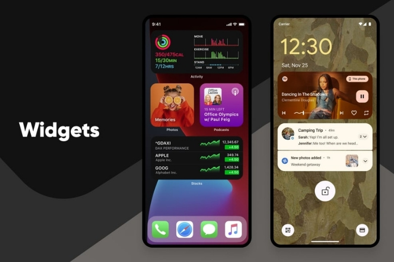 Widget là gì? Hướng dẫn cá nhân hóa màn hình iPhone và Android 10 Widget trên Android khác iOS