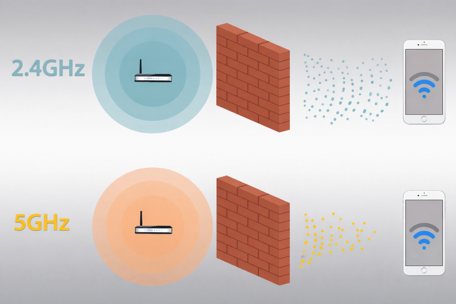 Wifi 5G là gì? Tại sao mạng 5GHz lại nhanh nhưng xuyên tường kém? 6 wifi 5g là gì so với băng tần 2.4GHz