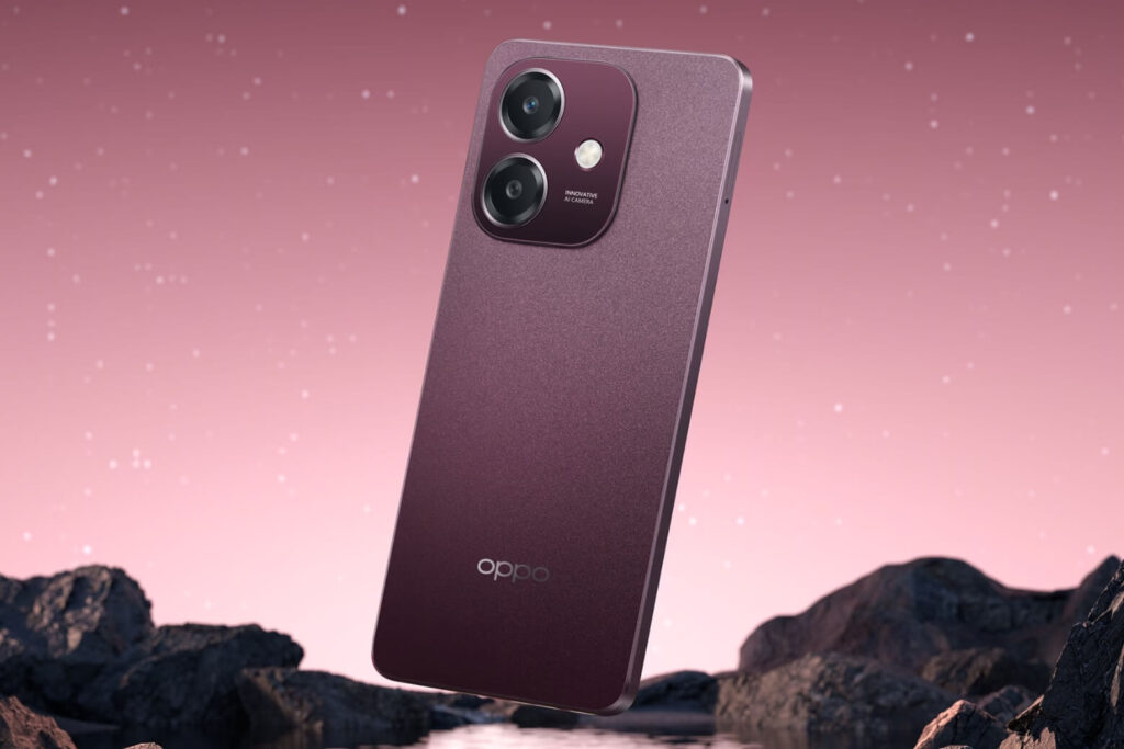 OPPO A5i Pro có mấy màu? Đánh giá chi tiết thiết kế và lớp phủ thực tế 11 OPPO A5i có 2 màu Đỏ và Tím Ngân Hà, mặt lưng kính bóng dễ bám vân tay.