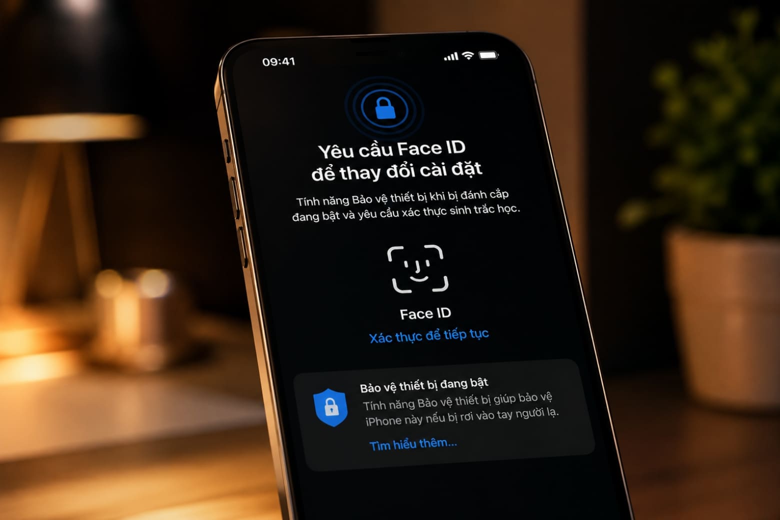 Giao diện tính năng Bảo vệ thiết bị khi bị đánh cắp trên iPhone 17
