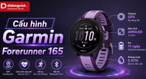 Cấu hình Garmin Forerunner 165: Đánh giá thông số thực tế cho người chạy bộ Cấu hình Garmin Forerunner 165