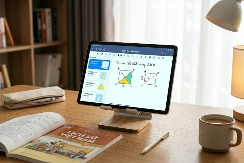 Màn hình sắc nét của Xiaomi Redmi Pad 2 9.7 hiển thị ứng dụng học tập online