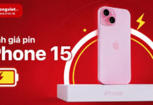 Đánh giá pin iPhone 15 thực tế sau 18 tháng: Mức độ chai, SOT và điểm rơi Trade-in đánh giá pin iphone 15
