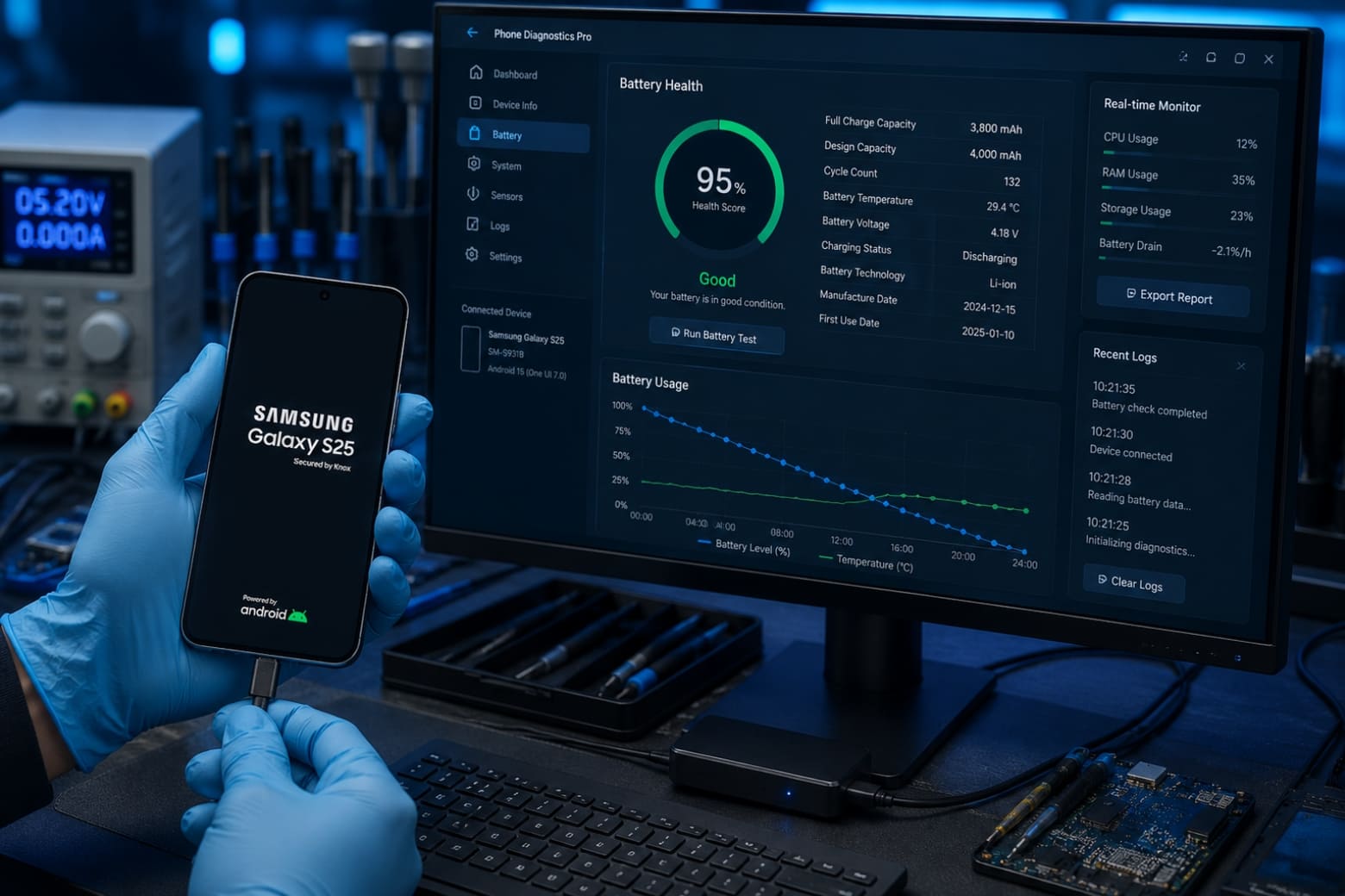 Đánh giá pin Galaxy S25 sau 1 năm: SOT thực tế và mức độ hao mòn vật lý 9 Tình trạng hao mòn pin sau 1 năm: Rủi ro cần biết khi mua máy cũ