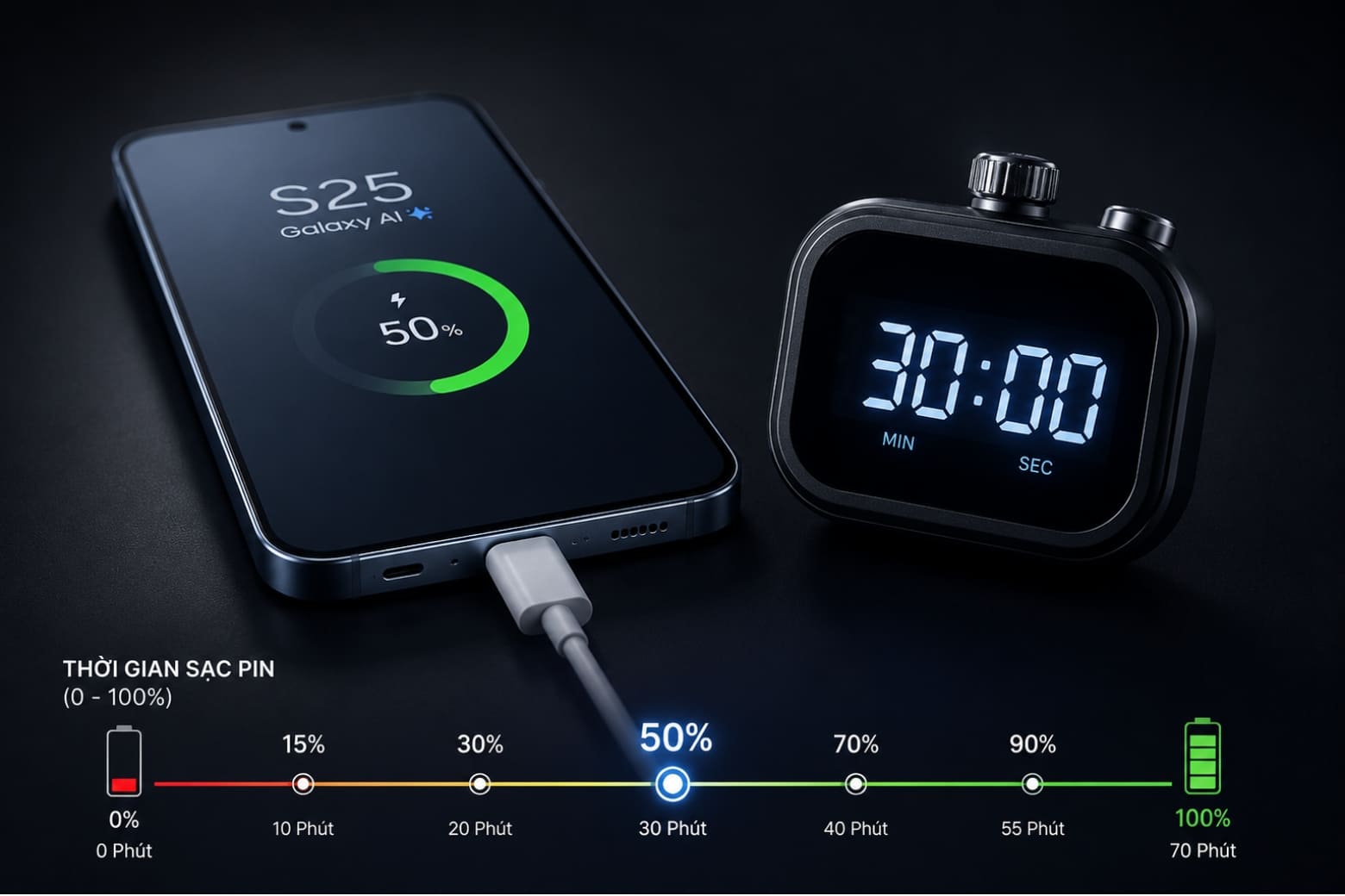 Đánh giá pin Galaxy S25 sau 1 năm: SOT thực tế và mức độ hao mòn vật lý 8 Đánh giá hiệu suất sạc 25W và nhiệt độ
