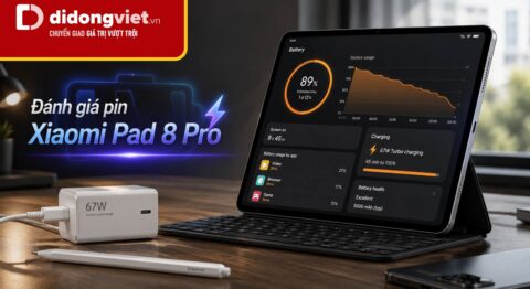Đánh giá pin Xiaomi Pad 8 Pro: SOT thực tế các tác vụ nặng và tốc độ sạc 67W
