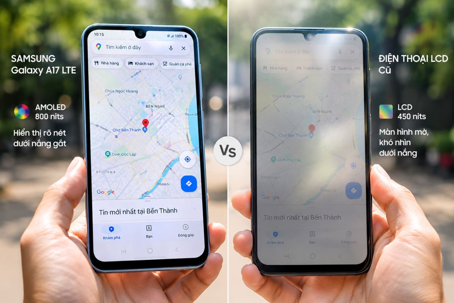 Trải nghiệm thị giác và độ bền trên Galaxy A17 LTE