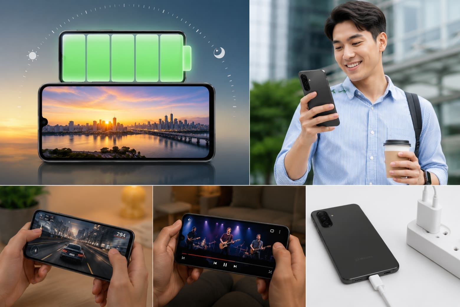 Dung lượng pin 5000mAh mang lại thời gian sử dụng thực tế vượt trội cả ngày
4. Đánh giá camera Samsung A17 LTE phục vụ tốt nhu cầu chụp và gọi video