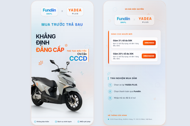 Fundiin là gì? Giải pháp mua trước trả sau "siêu hời" tại Di Động Việt 8 fundiin la gi di dong viet yadea plus