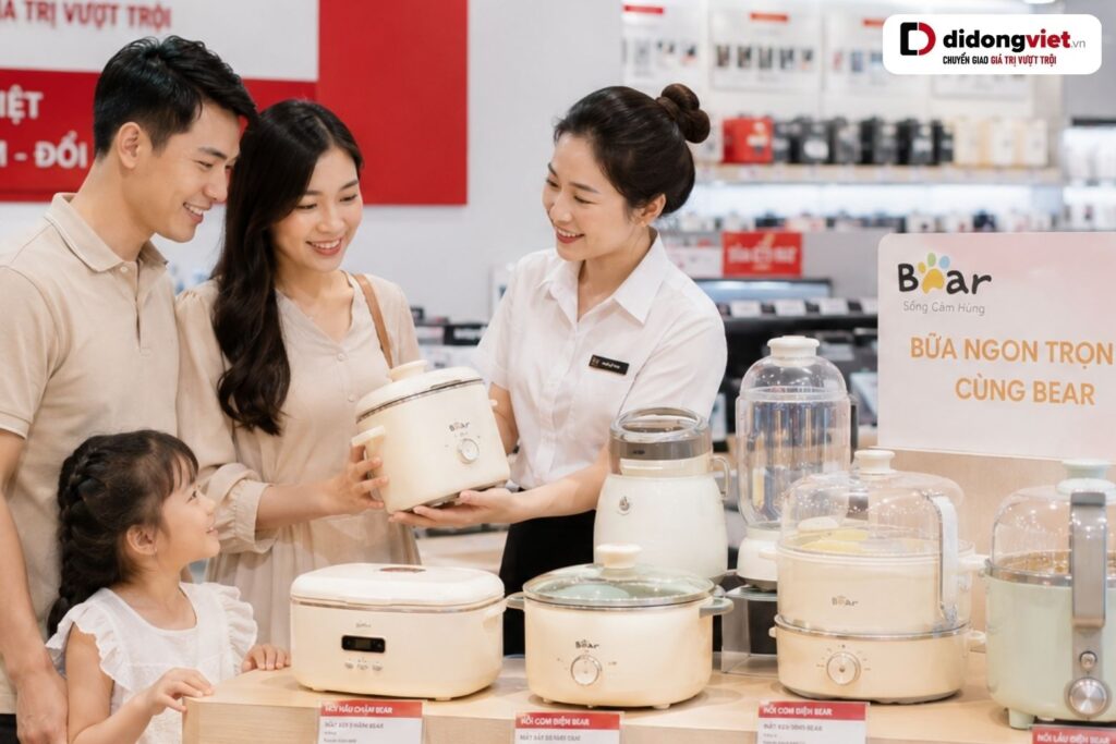 gia dụng Bear trả sau qua ZaloPay tại Di Động Việt