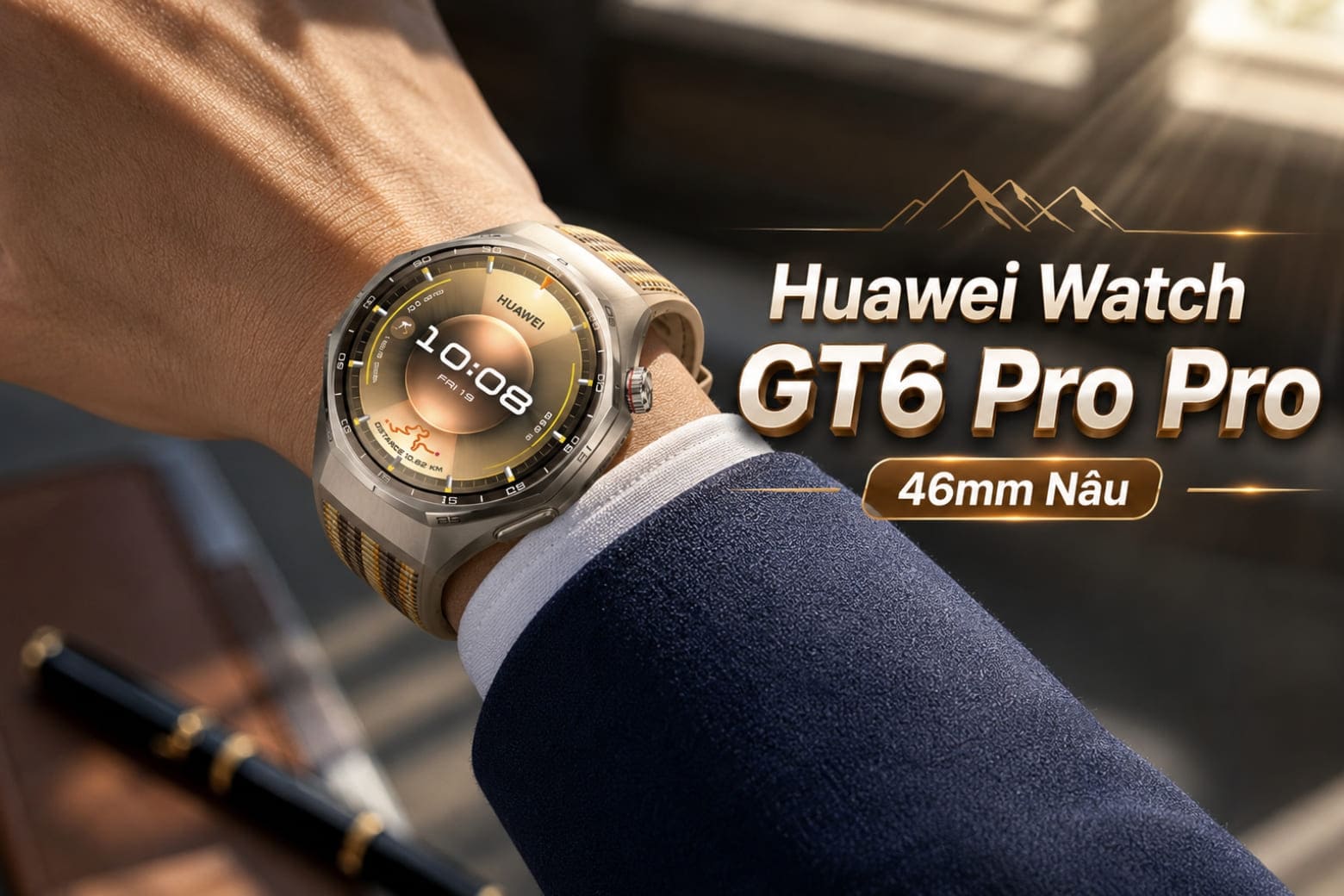 Tổng quan thiết kế và định vị sản phẩm HUAWEI Watch GT 6 Pro 46mm Nâu
