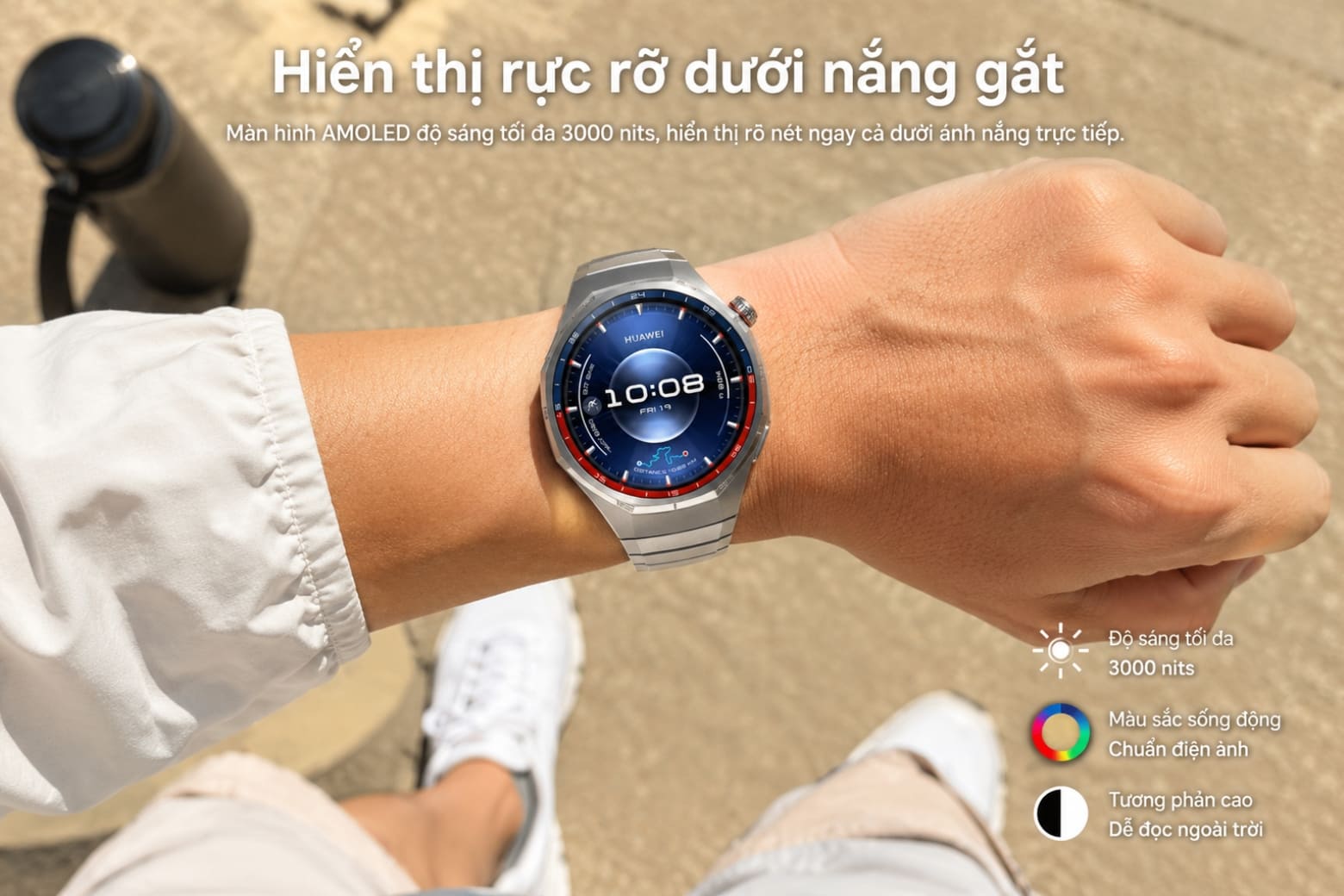 Màn hình 3000 nits và Pin Silicon-Carbon trên Watch GT6 Pro 46mm Titan