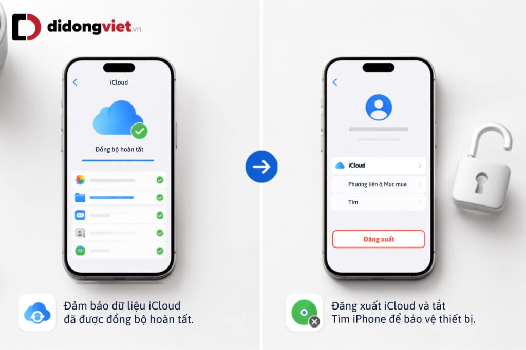 iCloud là gì? Tầm quan trọng và hướng dẫn sử dụng iCloud hiệu quả từ A-Z 11 Kiểm tra đồng bộ iCloud, sau đó đăng xuất và xác nhận mật khẩu để tắt Find My.