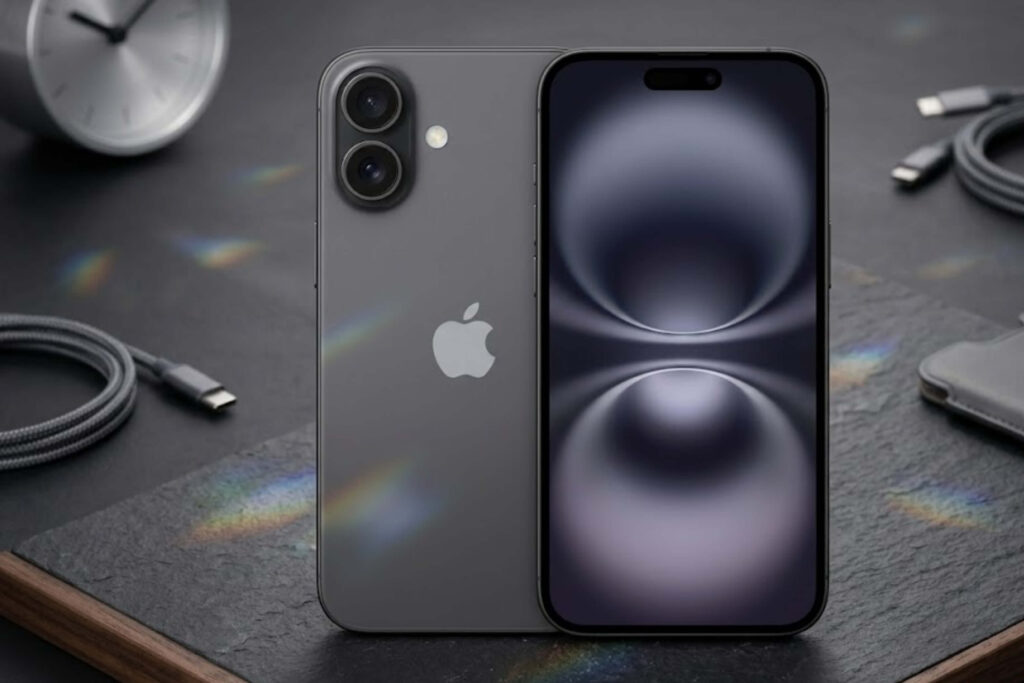 iPhone 17 tiêu chuẩn ghi điểm nhờ bề mặt nhám thực dụng, hạn chế bám vân tay và mồ hôi hiệu quả.