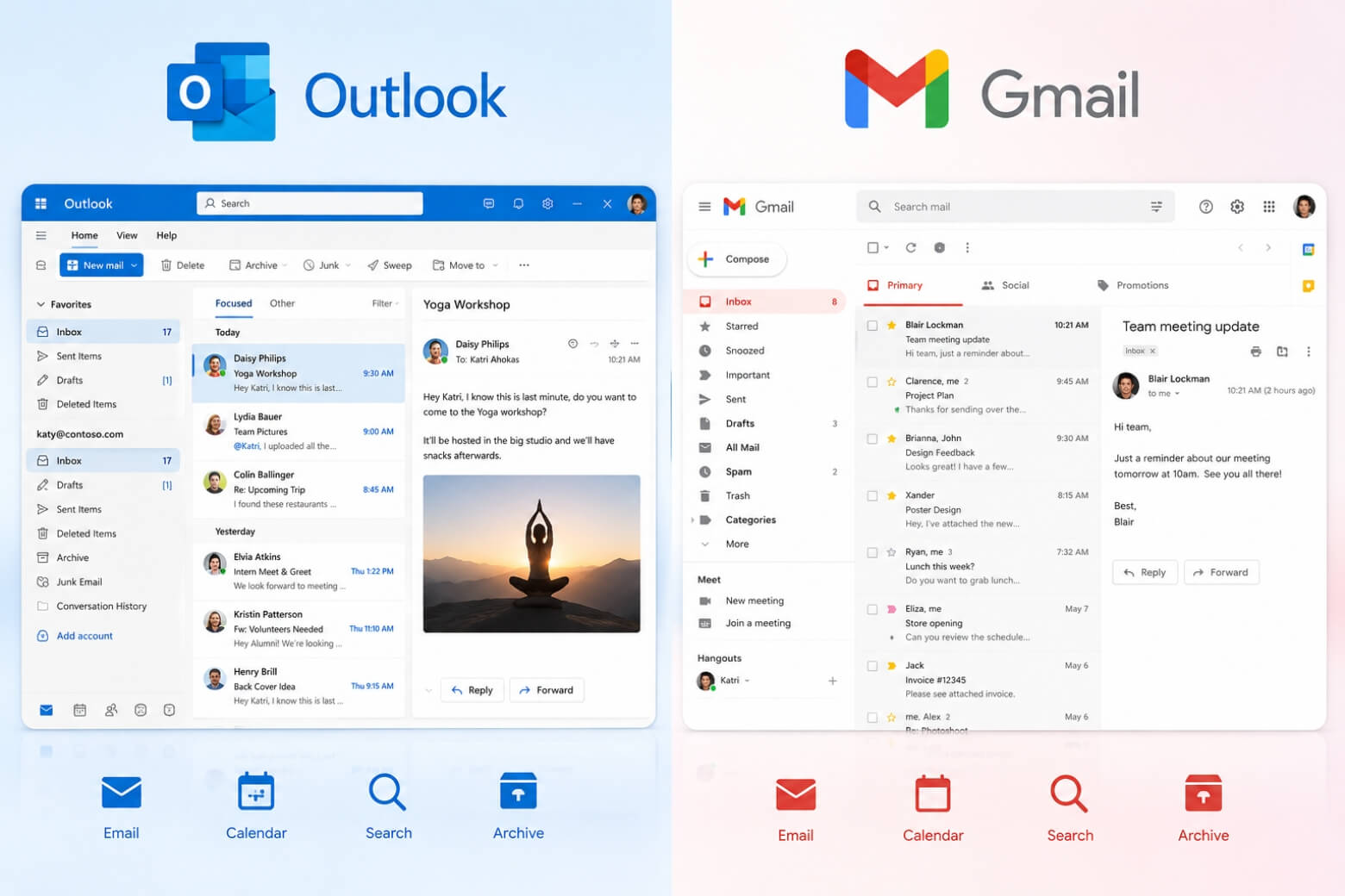 Microsoft Outlook Mail là gì? Hướng dẫn làm chủ công cụ làm việc 9 Outlook Mail là gì so với giao diện Gmail