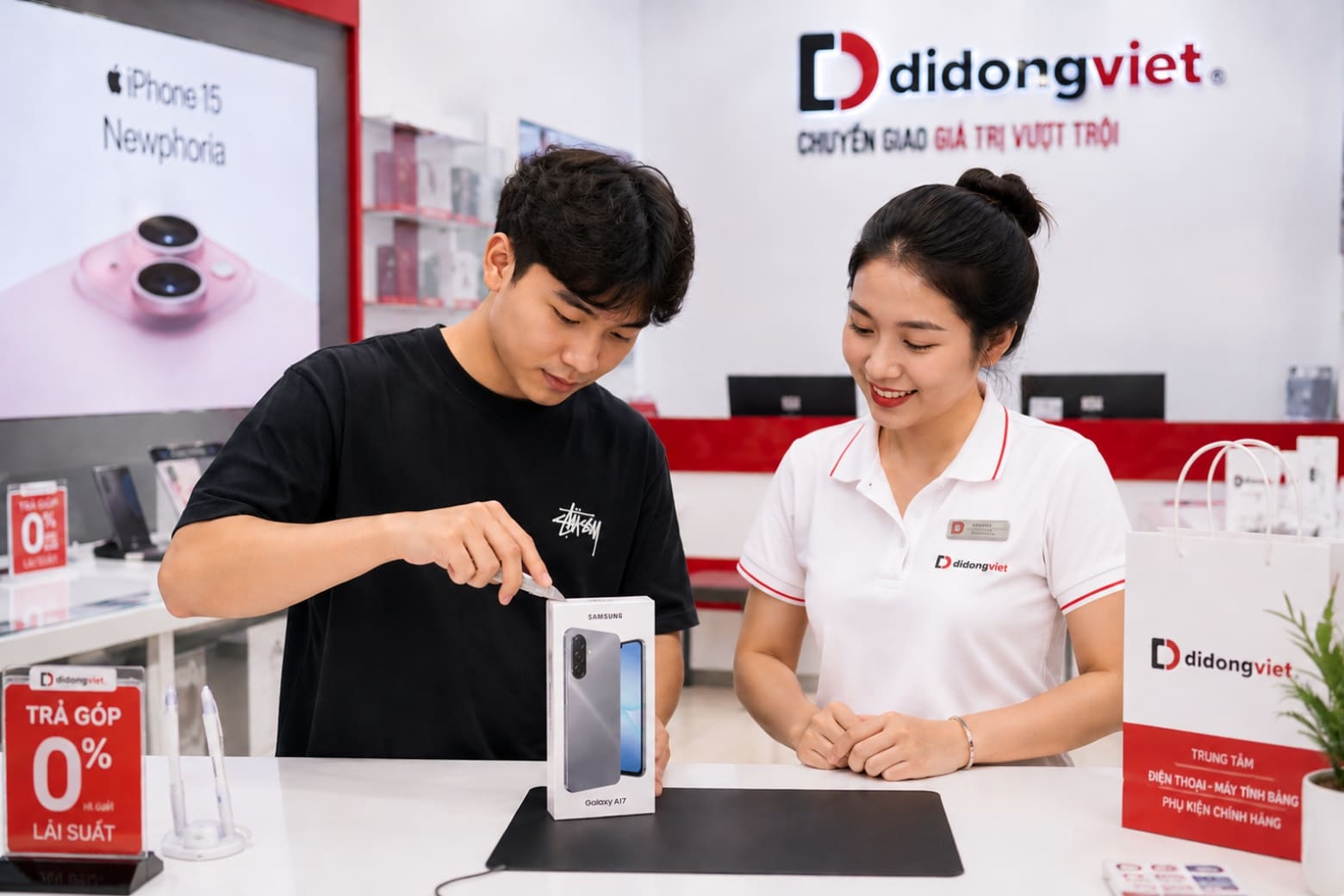 Quyền lợi khi mua Galaxy A17 LTE chính hãng VN/A tại Di Động Việt