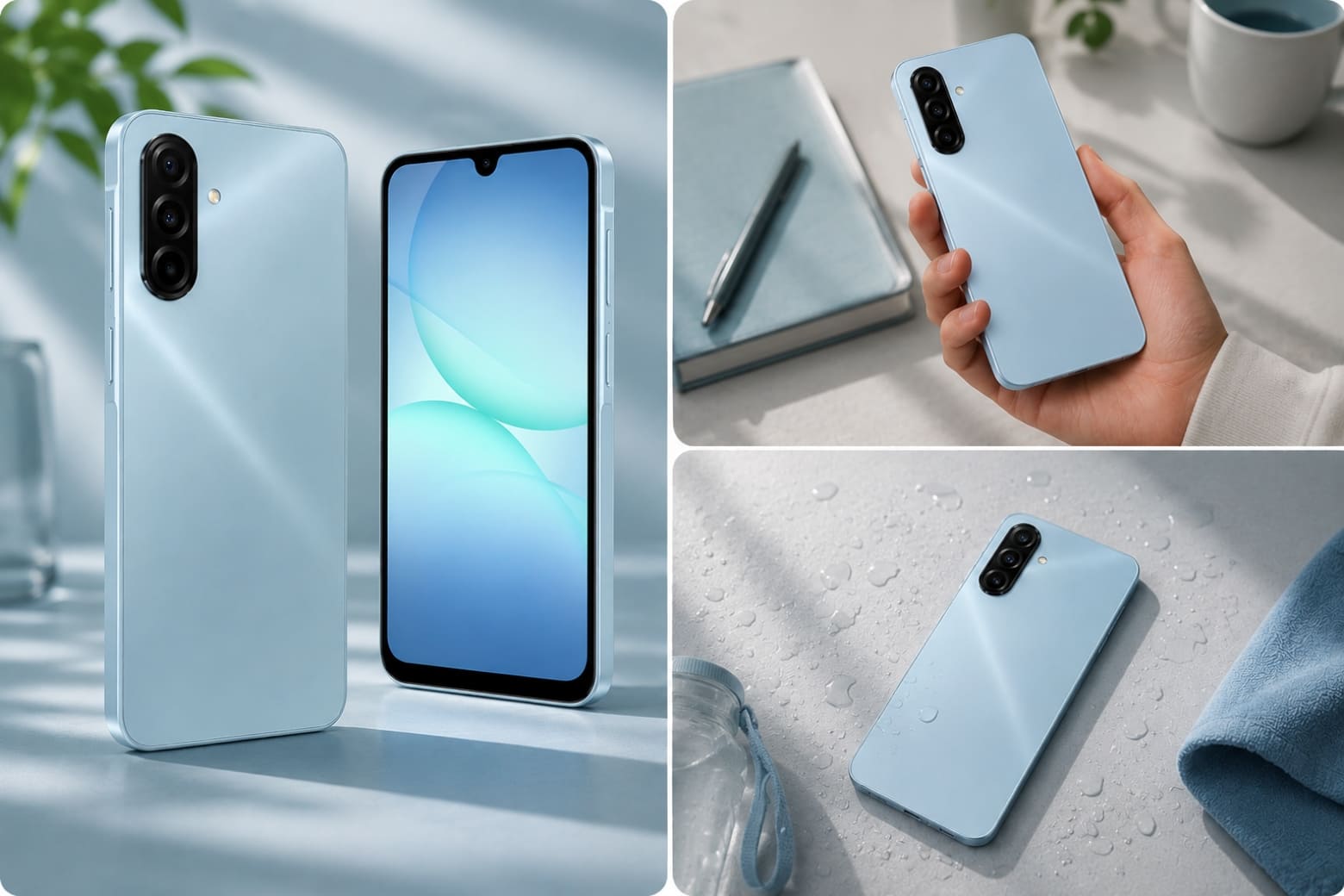 Samsung A17 LTE màu Xanh Ánh Kim (Metallic Blue)