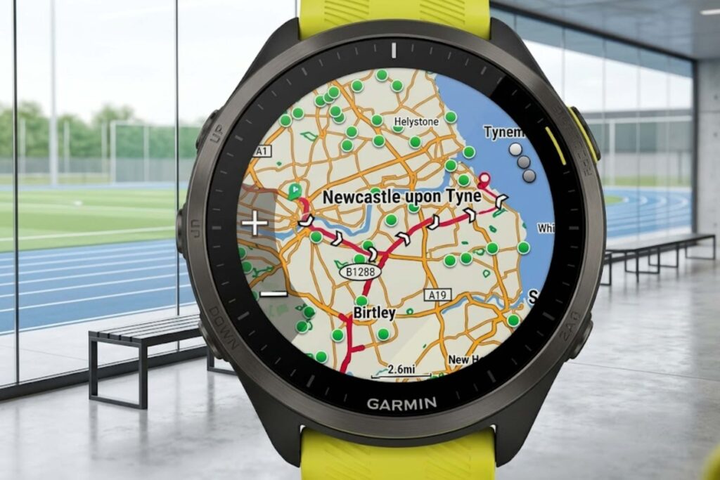 Forerunner 165 dùng GPS đơn băng tần Multi-GNSS, đủ chính xác cho chạy đường phố và công viên