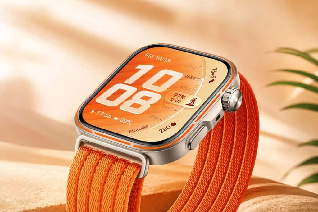 Fit 5 Pro nổi bật với kính Sapphire cong 2.5D và viền Titanium siêu mỏng cho cảm giác cao cấp hơn Fit 4 Pro.