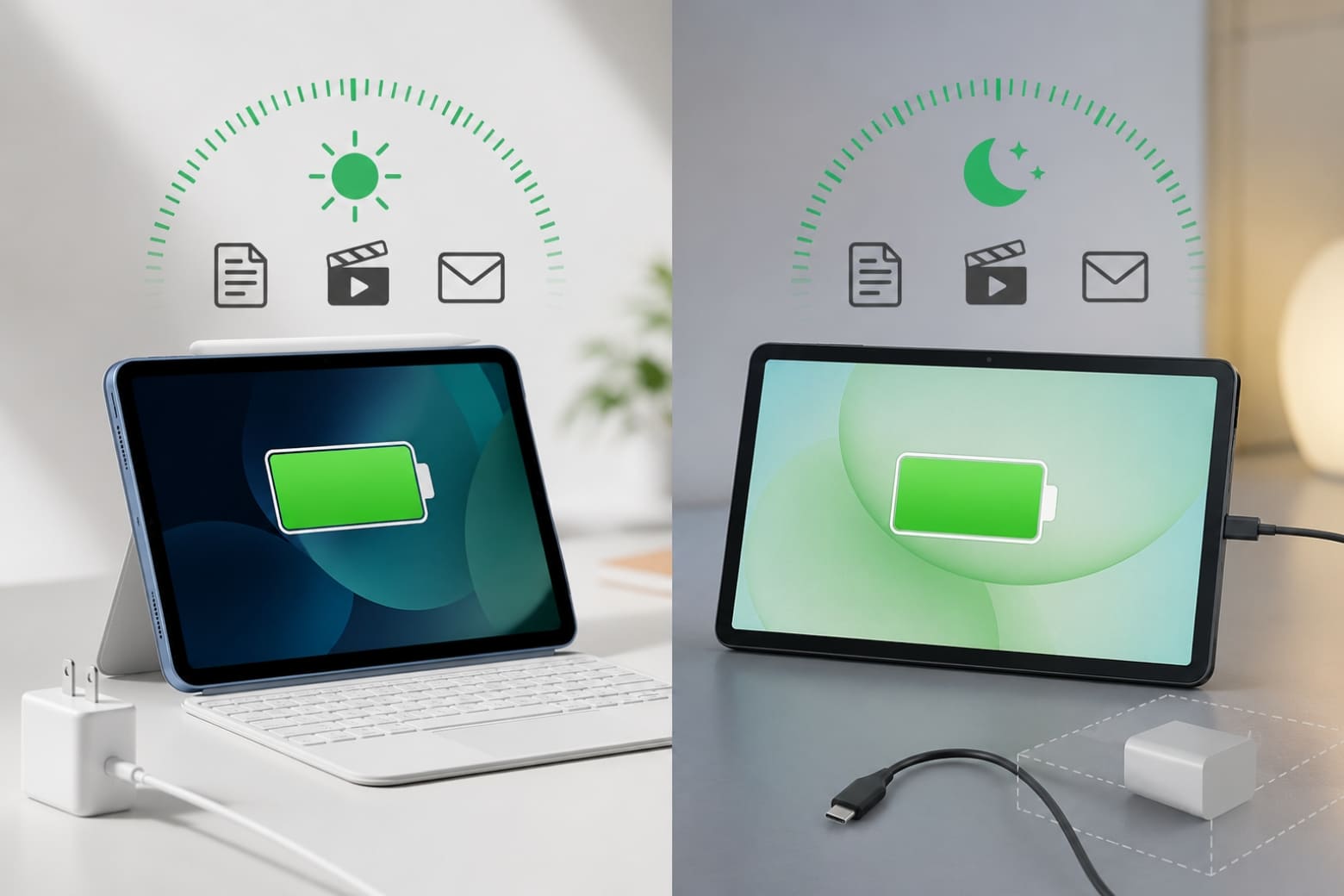 So sánh iPad A16 và Galaxy Tab A11+: Đánh giá chi phí thực tế và khác biệt hiệu năng 7 Đánh giá thời lượng pin và tiêu chuẩn sạc